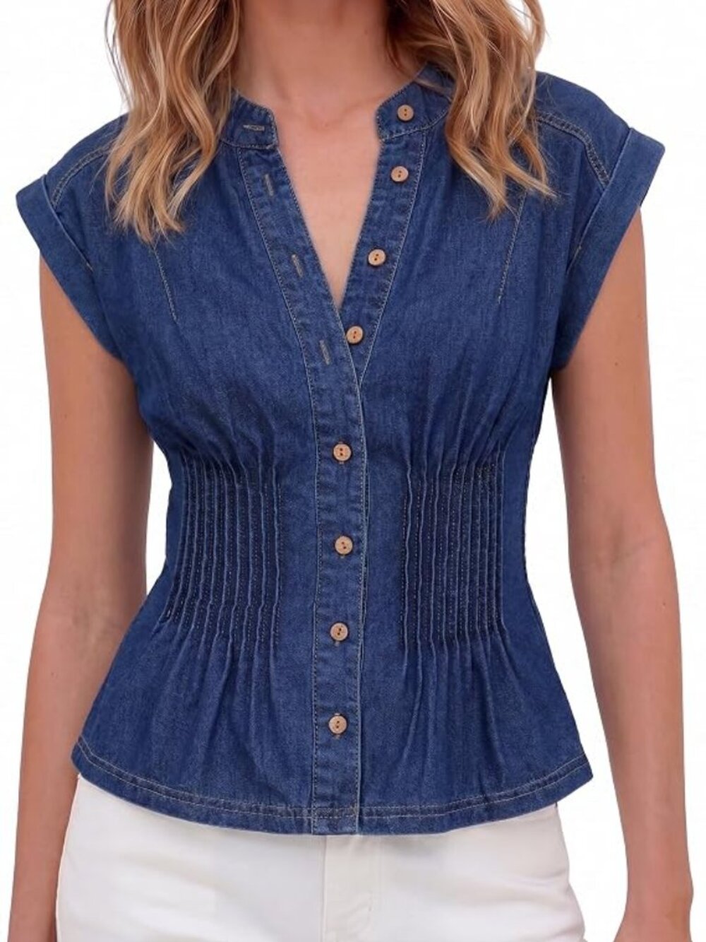 Denim Vest Top
